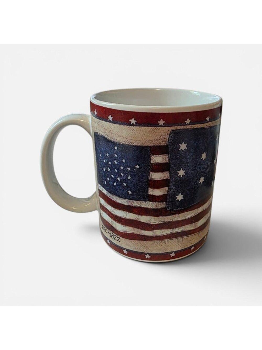 1998 Old Glory for Lang & Wise 10 oz Coffee Tea Cup Mug Patriotic Americana